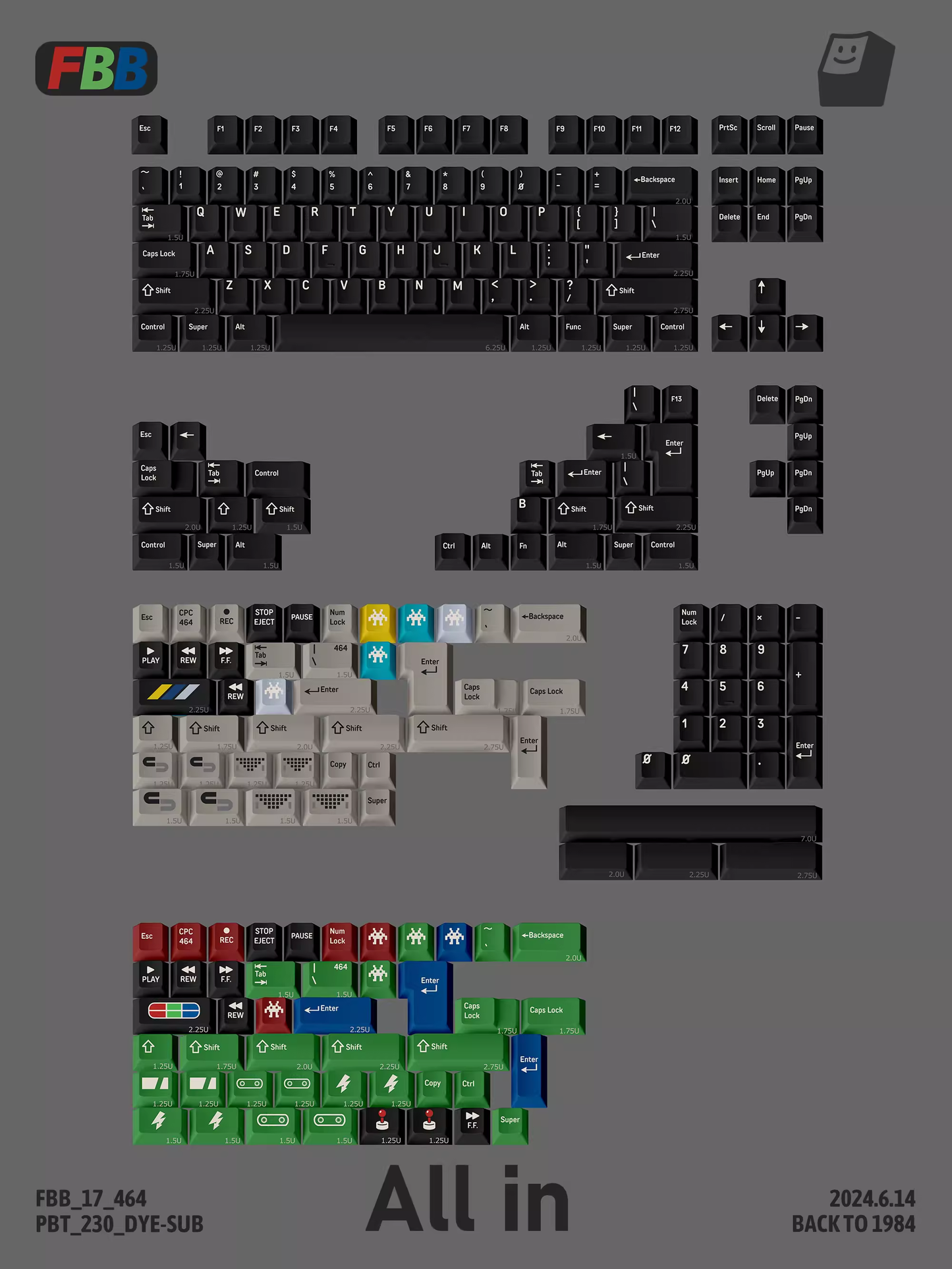 FBB - 464 KEYCAPS