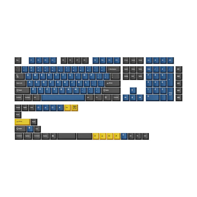 Keychron Blue Black Yellow Keycaps