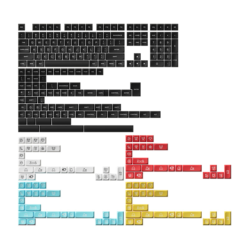 Akko White on Black WOB Building Blocks