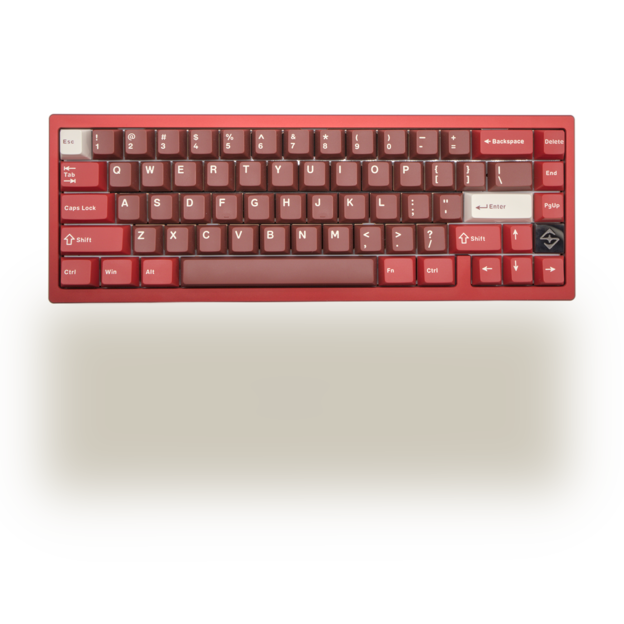 WOBKEY Zen 65 Ultra Mechanical Keyboard – Black, Red & White Gold