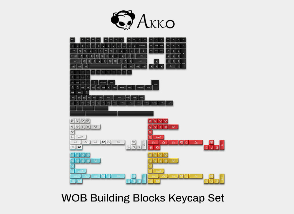 Akko White on Black WOB Building Blocks