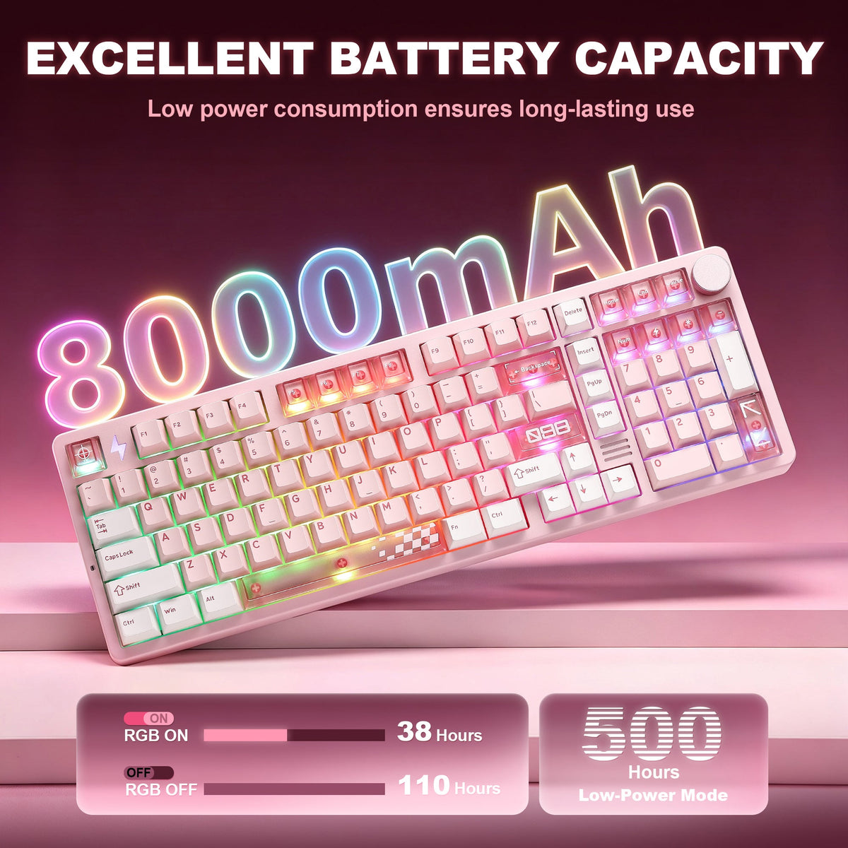 YUNZII AL98 PRO tri-mode wireless connectivity