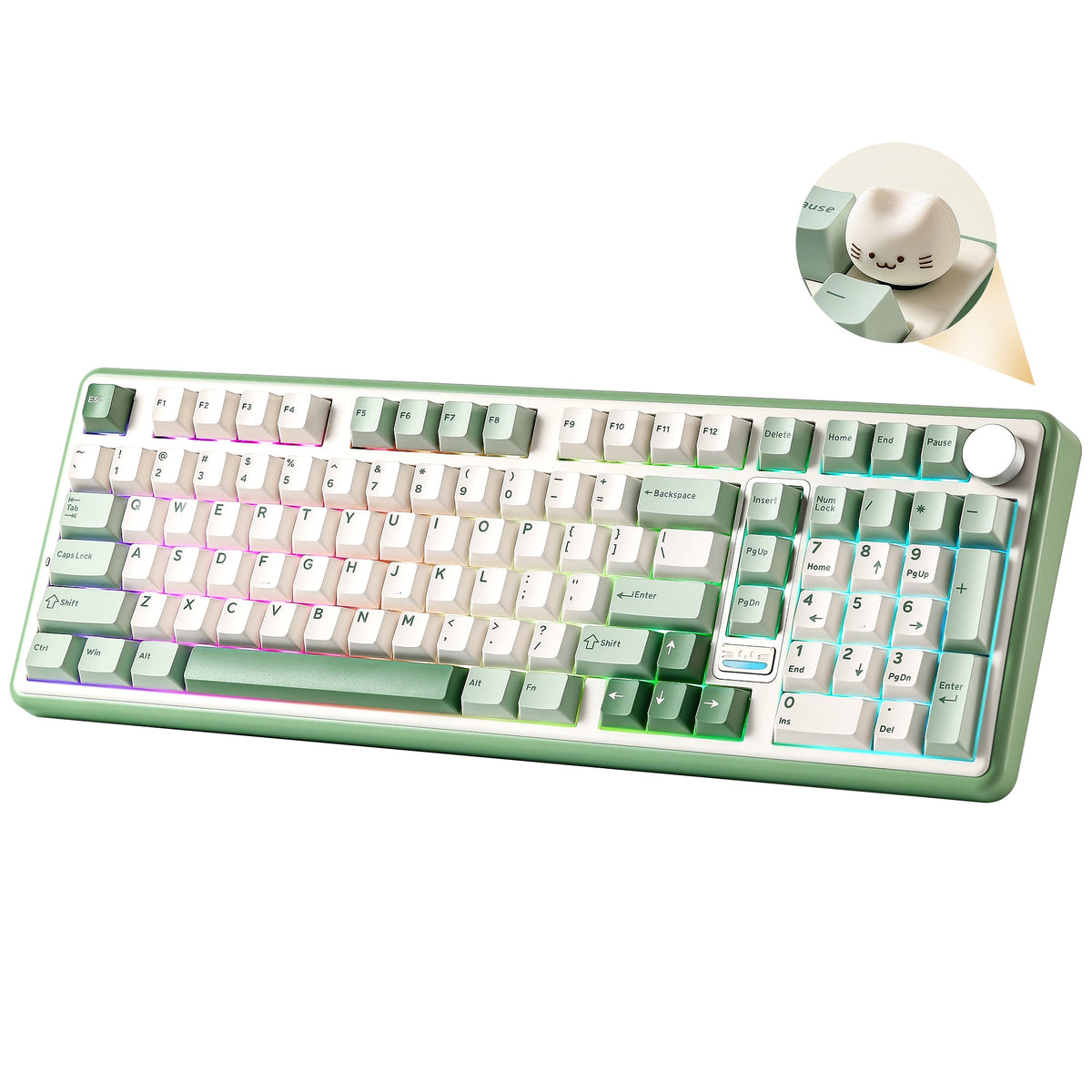 YUNZII B98 PRO 96% mechanical keyboard in matcha green