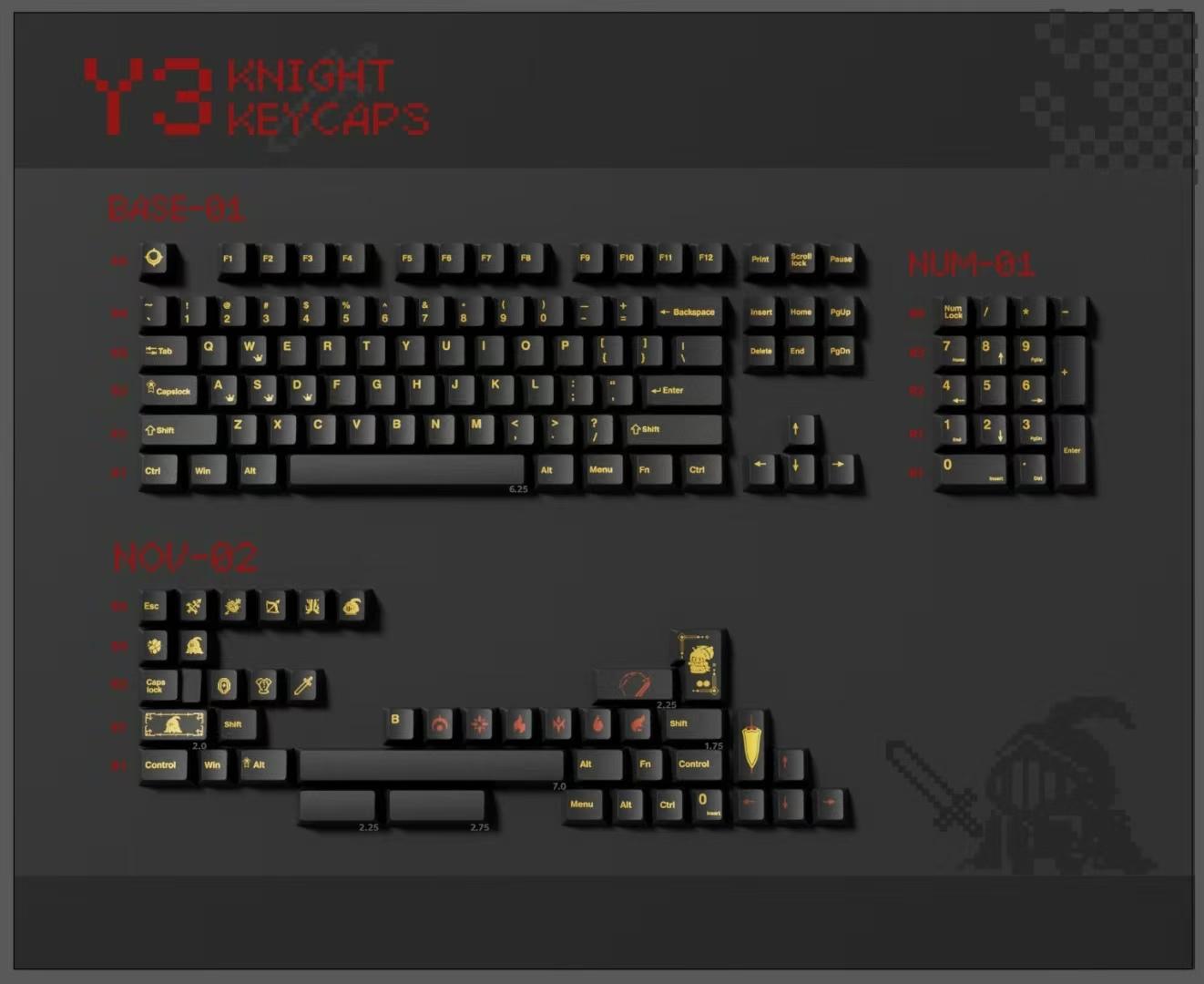 KNIGHT KEYCAPS BY MZ STUDIO