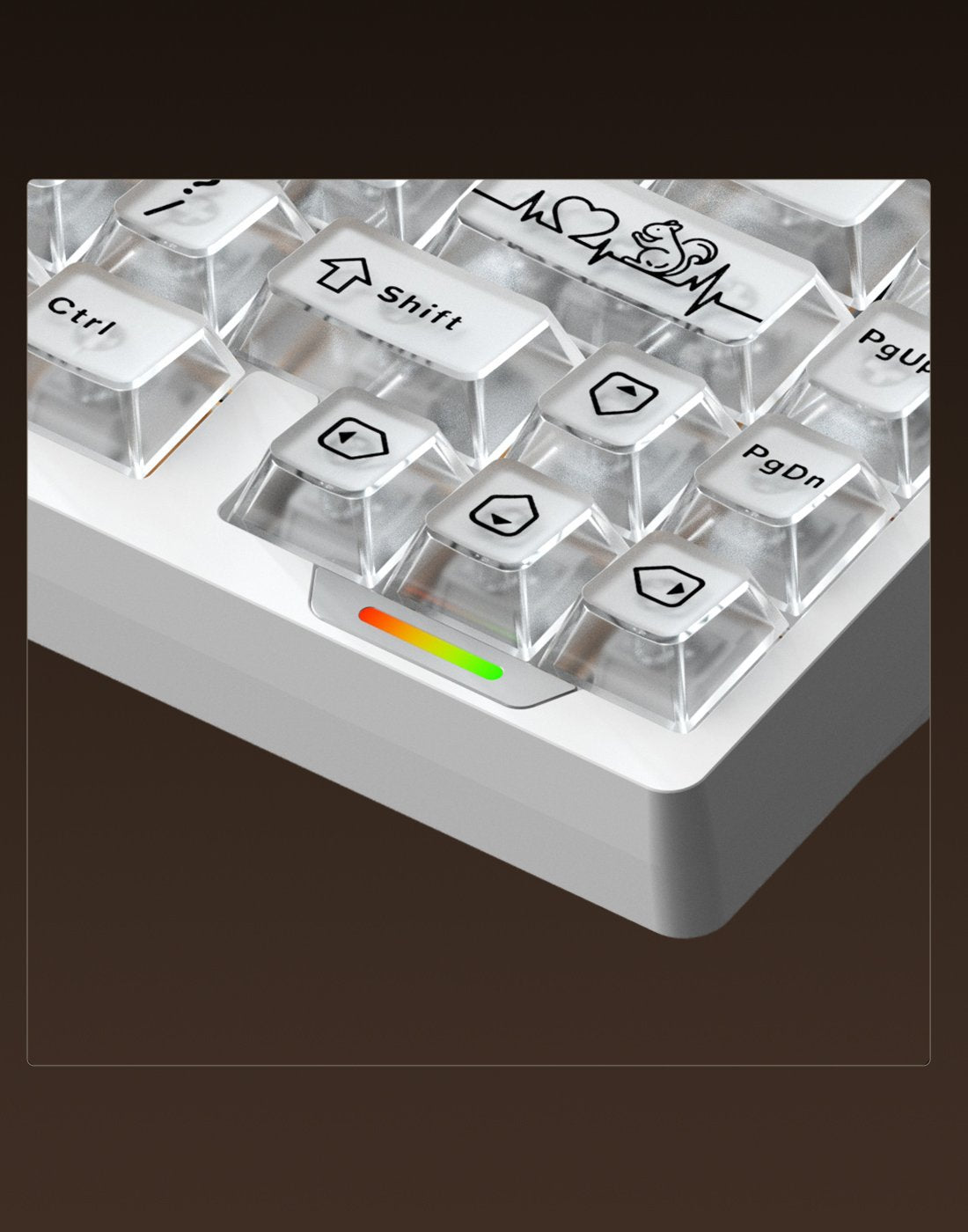 Lucky65 V3 - metal lightstrip detail